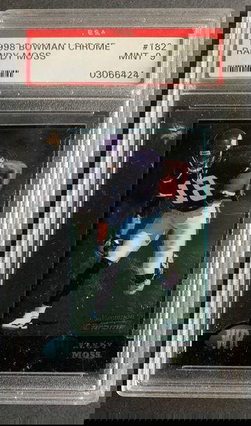 1998 Bowman Chrome HOF Randy Moss RC #182 PSA 9 Mint