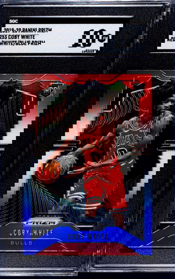 Coby White 2019-20 Panini Prizm #253 Red White Blue Parallel SGC 10
