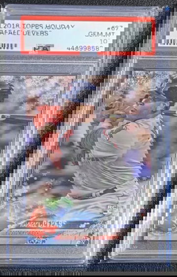 2018 Topps Holiday Rafael Devers RC PSA 10