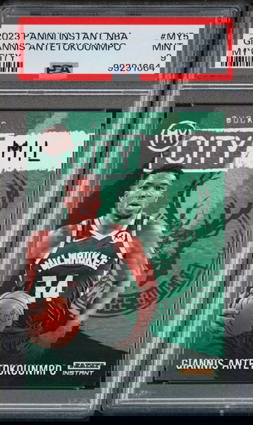 Giannis Antetokounmpo 2023 Panini MyCity NBA #MY-5 Basketball Card PSA 9 Mint