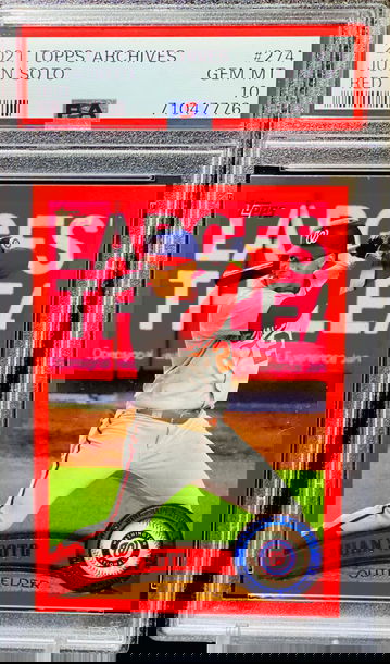 2021 Juan Soto PSA 10 Archives /75 POP 2 