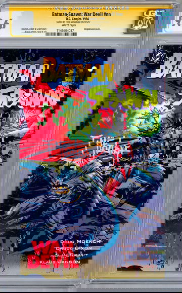 BATMAN-SPAWN WAR DEVIL #NN CGC-SS 9.6 SIGNED TODD MCFARLANE SPAWN CREATOR 1994