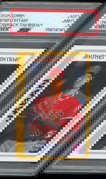 2018 Topps Throwback Thursday 107 Shohei Ohtani PSA 9