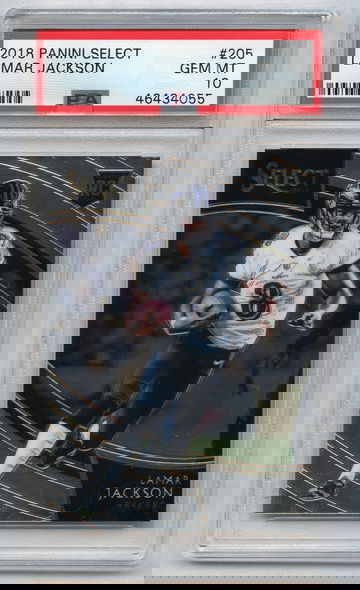 LAMAR JACKSON 2018 Panini Select Field Level Rookie #205 PSA 10 X4055 Ravens