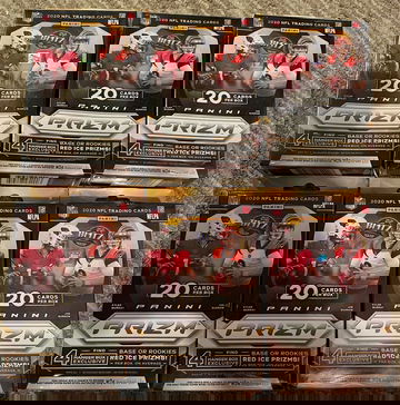 (6) 2020 Panini Prizm Hanger Box Football