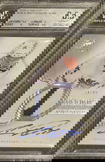 Auston Matthews 2016 UD Cup RPA 74/99 BGS 8.5