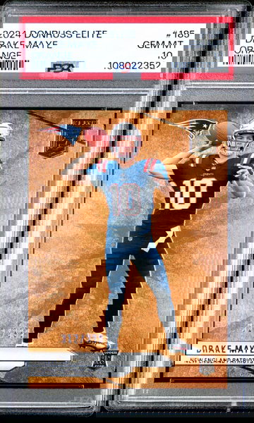 2024 Donruss Elite Drake Maye Orange /399 PSA 10