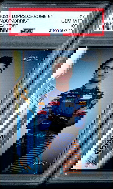 2020 Topps Chrome F1 Lando Norris Rookie Refractor PSA 10 McLaren Formula 1 RC #7