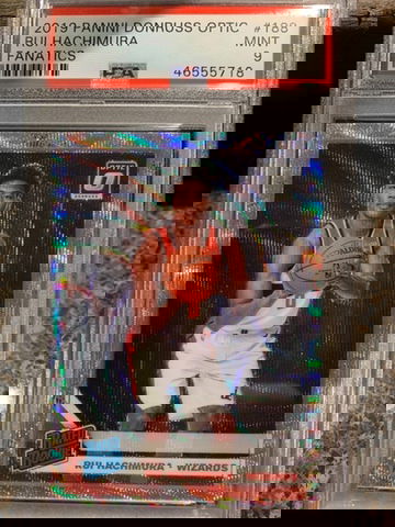 2019 Psa 9 Rui Hachimura Donruss Optic fanatics