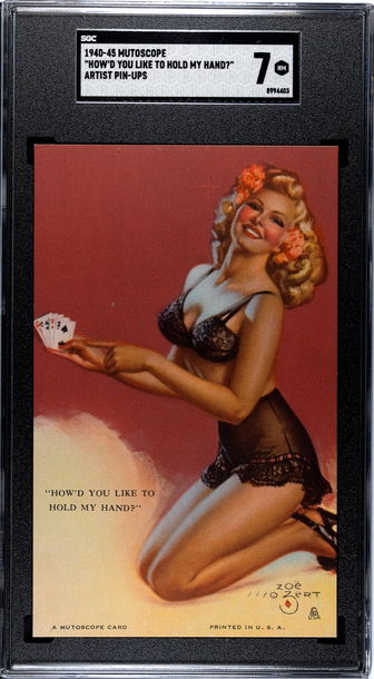 1940-45 Mutoscope Artist Pin-ups How'd You Like to Hold My Hand SGC 7 NM