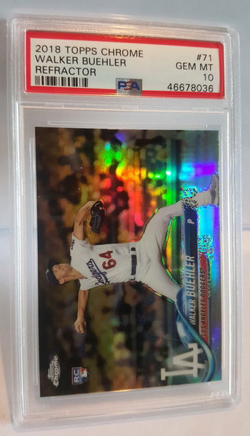 Walker Buehler 2018 Topps Chrome Refractor PSA 10 #71    