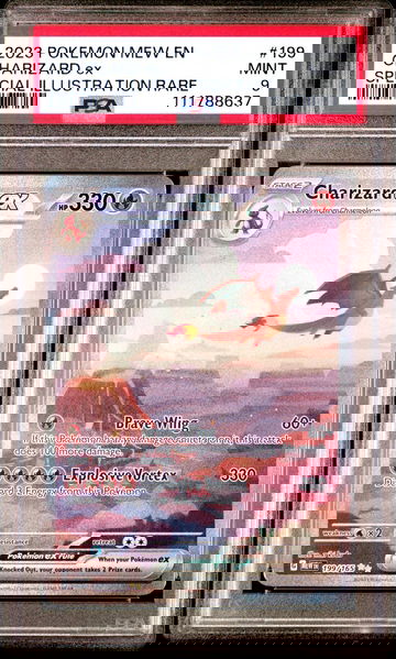 2023 Pokemon Scarlet and Violet 151 Special Illustration Rare Charizard Ex #199 PSA 9