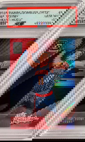 2018 Panini Donruss Optic Trae Young The Rookies Holo #5 PSA 10