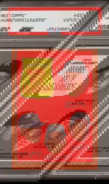 1962 Topps AL Home Run Leaders #53 PSA 4 [BL-2C.43]