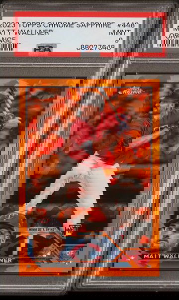 2023 Topps Chrome Sapphire Matt Wallner Orange #/25 #448 PSA 9 [BL-3B.9]