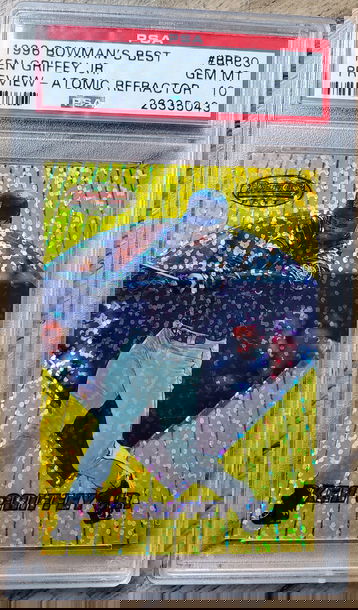 1996 Bowman's Best Ken Griffey Jr Preview-Atomic Refractor PSA 10