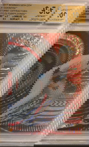 2017 Bowman High Tek Gleyber Torres Autograph RC #1/5 Red Orbit Diffractor BGS 9.5/10 AUTO 