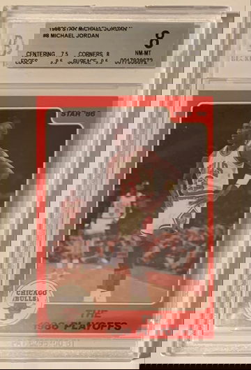 1986 Star 1986 Playoffs Michael Jordan #8 BGS 8