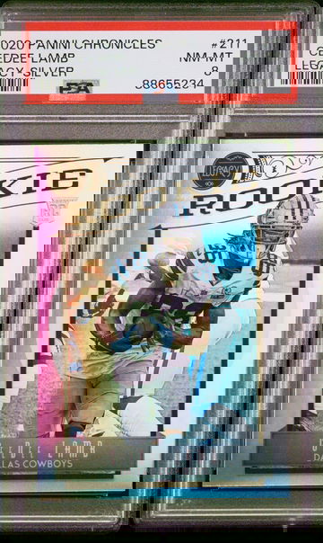 2020 Ceedee Lamb Chronicles Legacy Silver Prizm 211 Rookie RC PSA 8