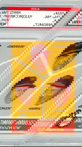 1960 Topps Baltimore Orioles Coaches #455 PSA 8 P1290