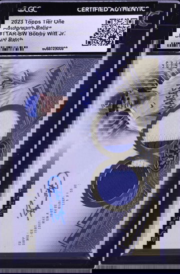 2023 Topps Tier One Dual Bobby Witt Jr. PATCH AUTO /25 #T1AR-BW CGC AUTH ROYALS