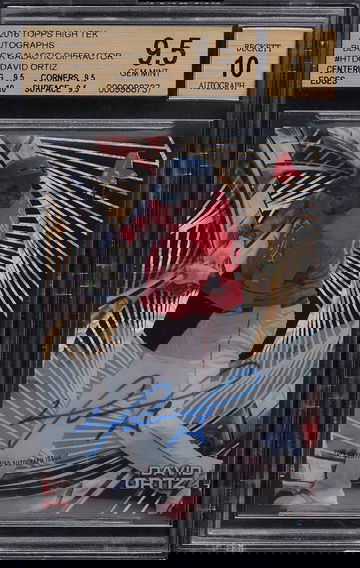 2016 TOPPS HIGH TEK BLACK GALACTIC DIFFRACTOR DAVID ORTIZ AUTO 1/1 BGS 9.5 GEM