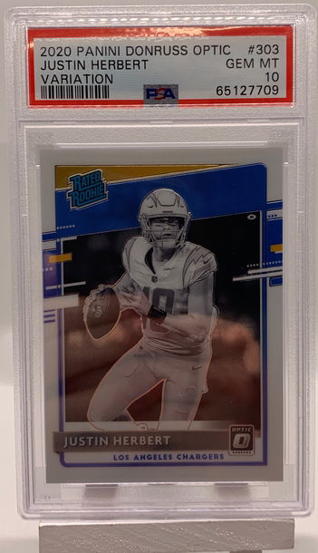2020 Optic Justin Herbert Variation PSA 10