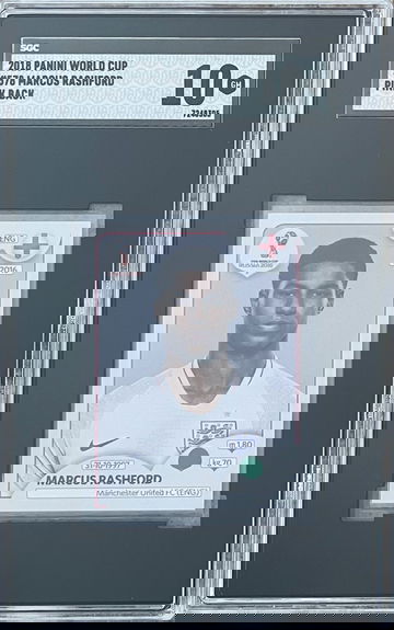 Panini 2018 World Cup Sticker Marcus Rashford SGC 10 Gem Mint England Pink Back