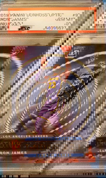 2019 PANINI DONRUSS OPTIC T-MINUS 3 2 1 LEBRON JAMES # 9 PSA 10 GEM LAKERS