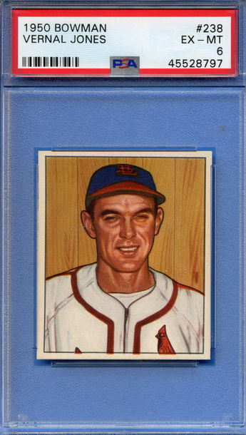 1950 Bowman Vernal Jones PSA 6 EX-MT