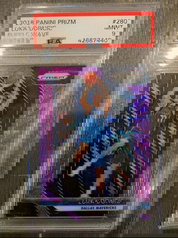 Luka Doncic Purple wave Prizm Rc psa 9