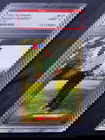 1992 Bowman Foil Manny Ramirez PSA 9