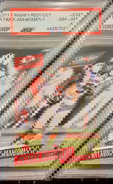 2017 Panini Prestige #232 Patrick Mahomes II Chiefs RC Rookie PSA 8