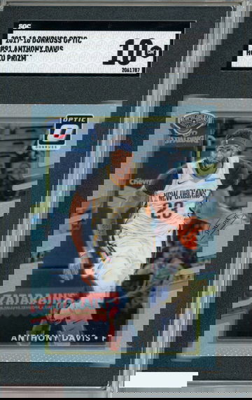 2017-18 DONRUSS OPTIC ANTHONY DAVIS #91 HOLO PRIZM NEW ORLEANS PELICANS SGC 10