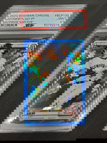 2020 Bowman Sapphire Anthony Volpe PSA 9