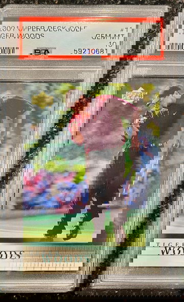 2001 Upper Deck Golf #1 Tiger Woods RC Rookie PSA 10 GEM MINT 🐯