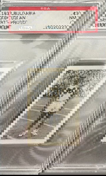 1932 Bulgaria Sport Photos Eddie Tolan #30 Track & Field PSA 7 Cigarette Card 