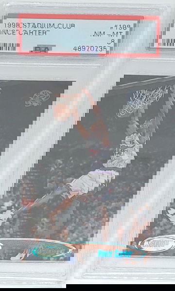 1998 Stadium Club Vince Carter RC #198 PSA 8