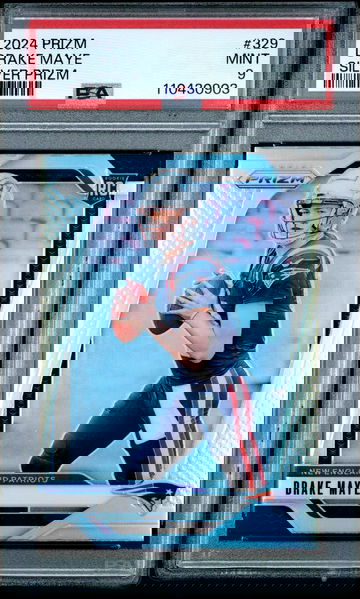 2024 Panini Prizm Silver Prizm Drake Maye #329 PSA 9