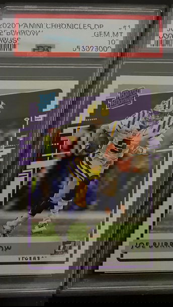 2020 chronicles draft picks donruss rated rookie joe burrow psa 10