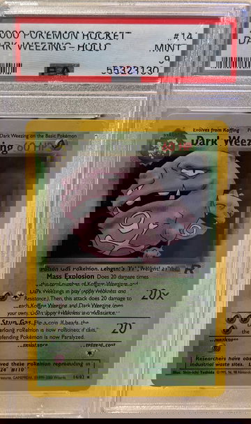 2000 Pokemon Rocket Holo Dark Weezing PSA 9