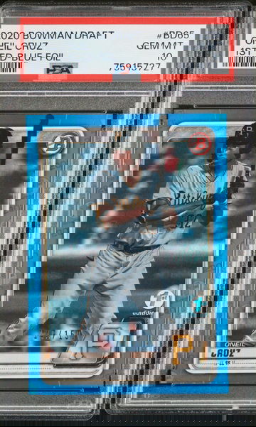 2020 Bowman Draft 1st Edition #BD65 Oneil Cruz Blue Foil PSA 10 POP 1