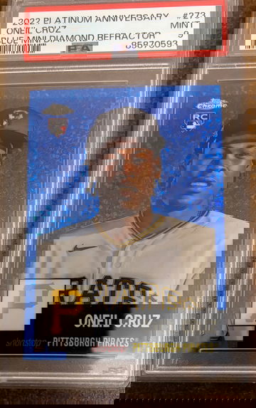 2022 platinum anniversary O’neil Cruz blue mini diamond refractor PSA9