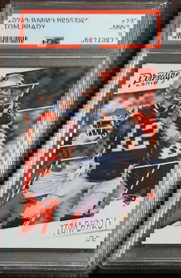 2018 Prestige, #75, Tom Brady, PSA 9