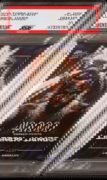 2023 TOPPS NOW LEBRON JAMES 40,000 POINTS #LJ40K PSA 10