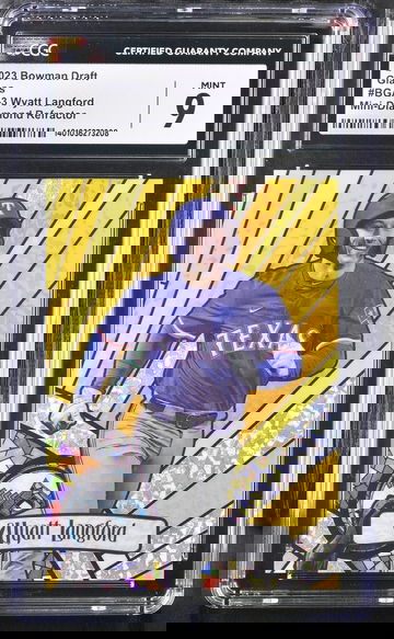 2023 BOWMAN WYATT LANGFORD DRAFT GLASS #BGA-3 CGC 9 BS.C3.32