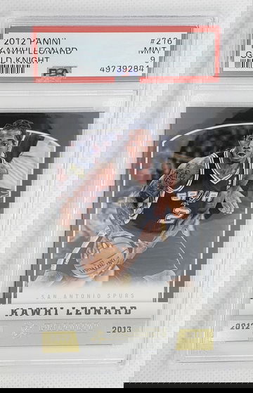 KAWHI LEONARD 2012 Panini Rookie RC Gold Knight rare Clippers - PSA 9 MINT