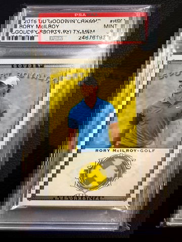 2015 Rory Mcilroy UD Goodwin Goudey Sports Royalty Relic Shirt PSA 9 