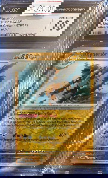 2024 Pokémon Rhyperior Stellar Crown 076/142 Reverse Holo CGC 10 Gem Mint