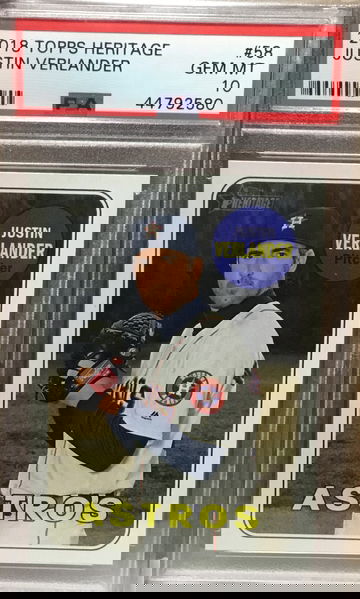 2018 Topps Heritage - Justin  Verlander - PSA 10